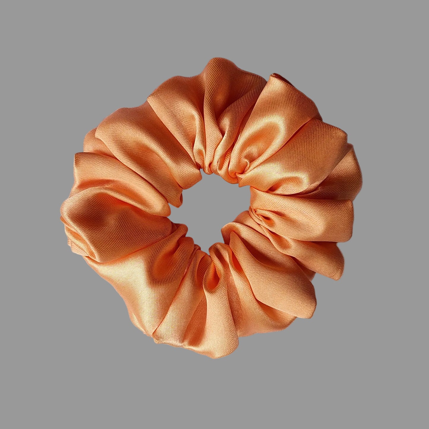 Peach Silk Satin|Size XL,L,M, Skinny Scrunchies