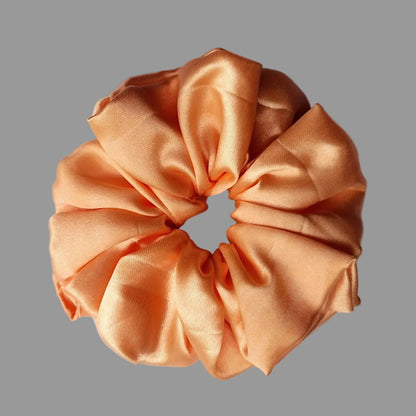 Peach Silk Satin|Size XL,L,M, Skinny Scrunchies